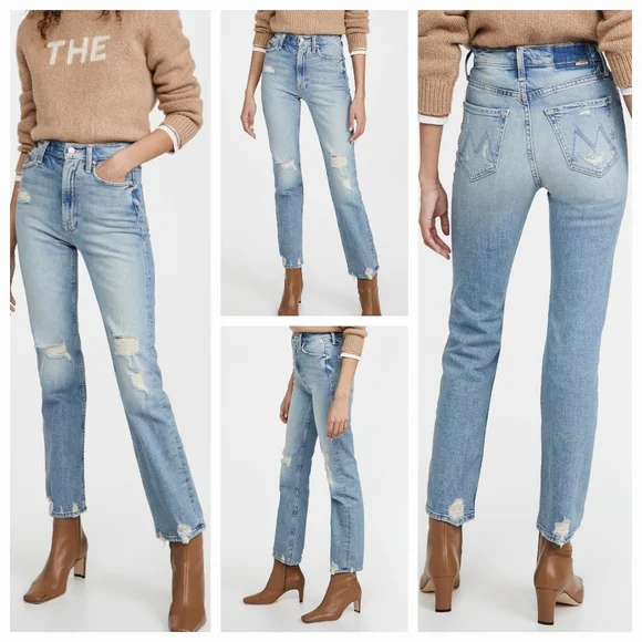 MOTHER Denim | NWOT High Waisted Rider Skimp Slim Jeans in The Confession | 27 - Picture 2 of 14